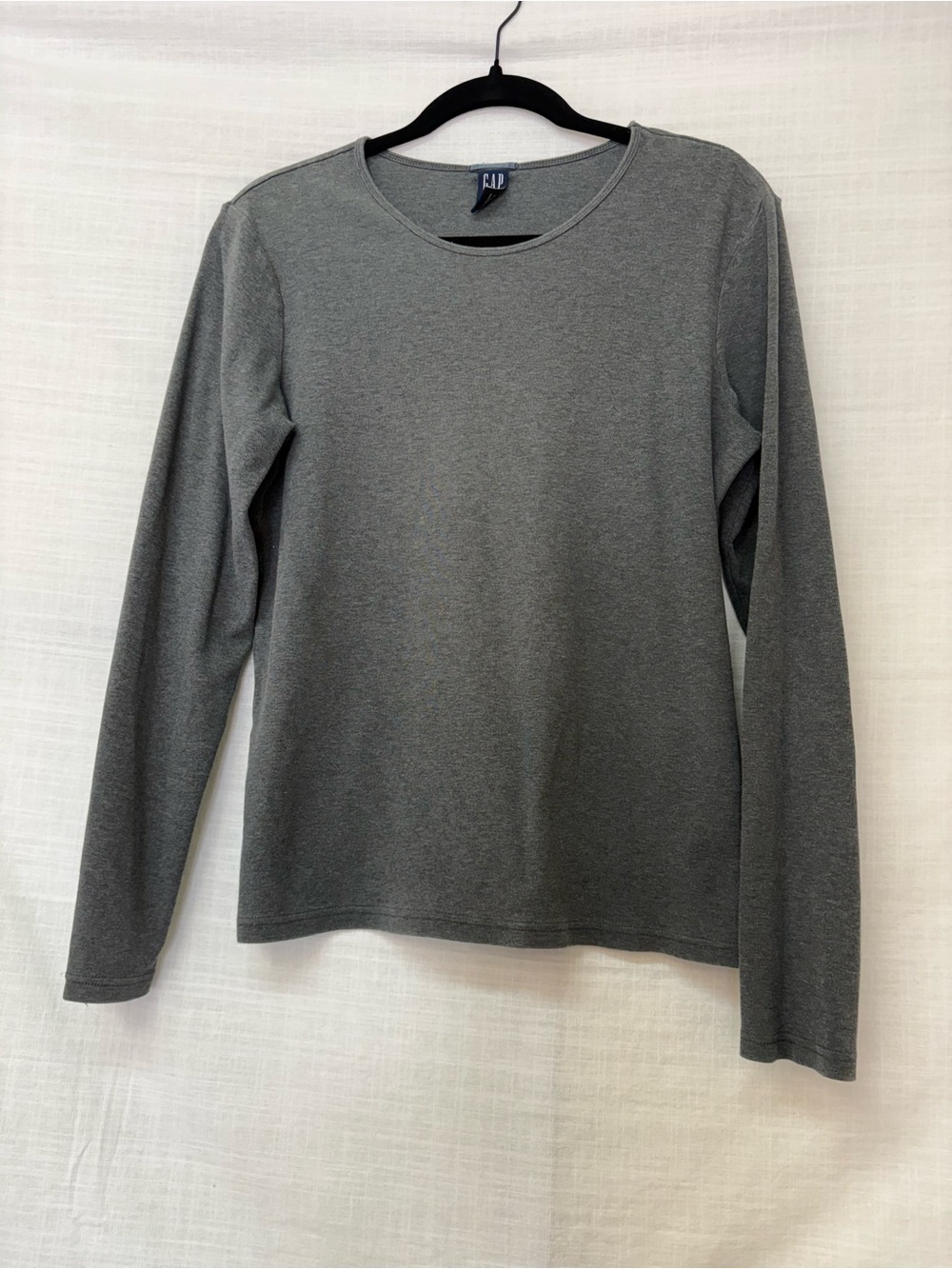 GAP Vintage Long Sleeve Crewneck Top in Heather Gray Size XL